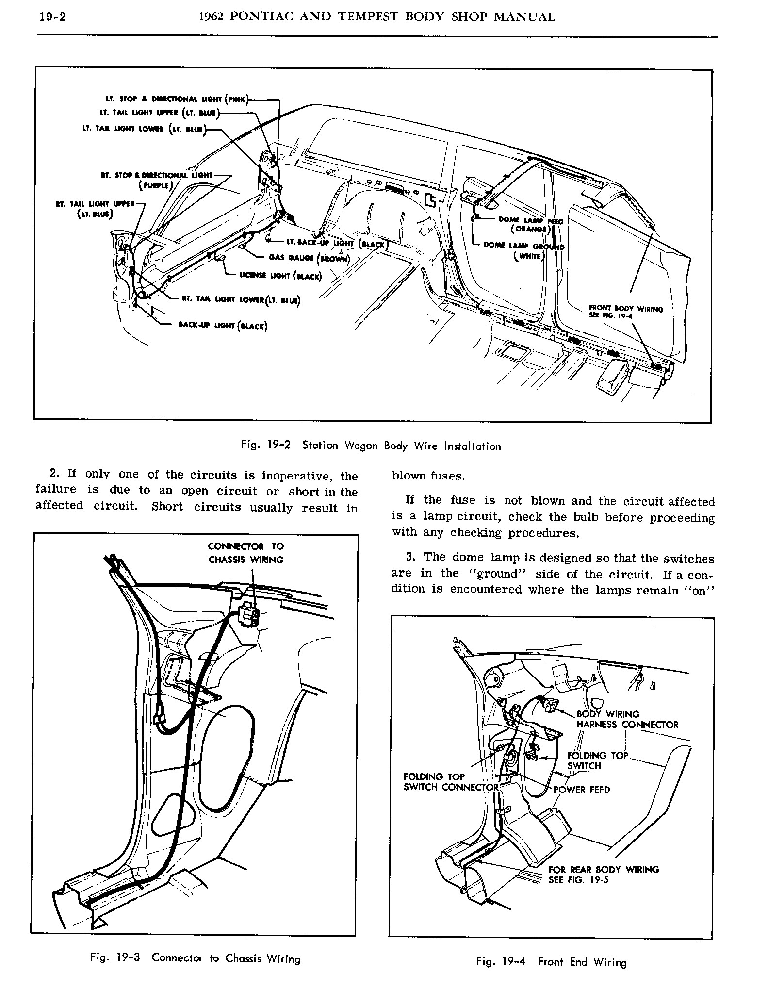 1962 Pontiac Shop Manual- Tempest Electrical Page 2 of 5
